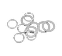 COMPUKAS 10pcs Silver Iron Bass Guitar Nut Washers 12mm Toggle Switch Mounting Parts Preventing Interference Versatile Hardware for Performances and Recordings