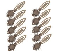 COMPUKAS 10Pcs Vintage Copper Bookmarks Round Lace Edge Guided Reading Marks for Students Families Office Libraries Portable Lightweight Gift