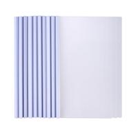COMPUKAS 10pcs White File Folder with Sliding Bar Non-Slip Locking Bar for Papers and Test Papers High Capacity Report Covers Suitable for Schools and Enterprises