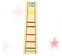 COMPUKAS 12 Viola Fingerboard Sticker Fret Guide Label, Light Yellow Fret Position Marker for Beginner Students Practicing and Learning, Finger Guide Accessory for Viola