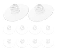 COMPUKAS 12Pcs 4.3Cm Flat Top Open Suction Cup Clips Cable Holders for Christmas String Lights, Kitchen Wire Fixing, Window Light String Organizers