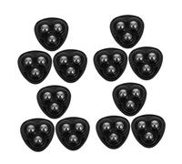 COMPUKAS 12pcs Black Steel Ball 360° Swivel Adhesive Mini Caster Wheels Universal Appliance Sliders for Furniture Trash Can Storage Bins Tool Boxes