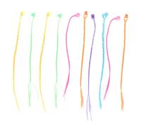 COMPUKAS 12pcs Braided Hair Extensions Clip-on Wig Hair Decor Accessories with Assorted Colours for Party and Amusement Parks Random Color