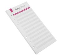 COMPUKAS 12pcs Budget Planner Refill Sheets Punched Red Practical Budget Supply for Binder Organizing Household Expenses and Financial Goals Tracking