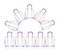 COMPUKAS 12pcs Mini Suitcase Party Favor Boxes Stylish Purple Design, Multipurpose and Refillable Small Suitcase Candy Boxes for Travel-themed Parties and Event Planning