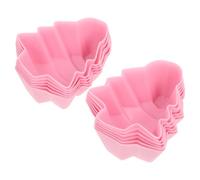 COMPUKAS 12pcs Silicone Cake Baking Mold for Mousses and Cakes with Flat Bottom, Easy to Use and Store, Kitchen Baking Mold in Pink Colour Random Color