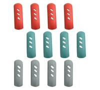 COMPUKAS 12pcs Silicone Potholder Sleeves Pot Handle Heat Insulation Covers Non-Slip Grip Protectors for Daily Cooking Process Kitchen Use