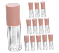 COMPUKAS 14 pcs Clear Refillable Lip Balm Containers with Large Wand Plastic Empty Lip Gloss Tubes Compact Portable Cosmetic Tubes for Women and Travel