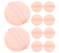 COMPUKAS 16pcs Cotton Powder Pads for Makeup with Velour Surface, Portable and Soft Face Powder Cushions for Even and Smooth Application on Skin, Suitable for Occasions