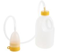 COMPUKAS 1700ml Portable Men's Potty Pee Bottle Urinal with Lid and Tube, Pe Material with Strong Sealing and Graduated Markings, for Travel and Car Use