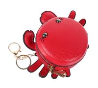 COMPUKAS 1pc Cute Cartoon Crab Purse for Women Pu Storage Handbag Small Adornment for Shopping and Travel Red