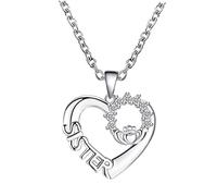 COMPUKAS 1pc Heart Pendant Necklace for Women Chic Clavicle Chain with Love Heart Design Elegant Sister Neck Jewelry for Special Occasions for Prom Parties and Weddings