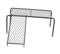 COMPUKAS 1Set Metal Farmhouse Chicken Rack with Ladder Iron Mesh Feeding Platform for Rutin Chickens Convenient for Jumping Climbing and Exercising Balance