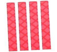 COMPUKAS 2 Pairs Antiskid Drumstick Covers for Drumsticks Red Irradiation Cross-linked Polyethylene Repeatable Water Washing Grip for Drum Players Drum Kit Accessory