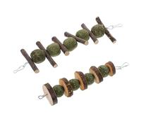 COMPUKAS 2 Pcs Wooden Pet Chewing Playthings Natural Apple Wood Sticks for Hamsters Rabbits Small Animals Healthy Chew
