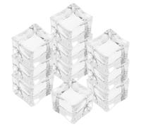 COMPUKAS 20 Pcs Simulated Ice Cubes Faux Ice Cubes 1 Inch Square Acrylic Decorative Will Not Deform Or Fade Realistic Appearance Elegant Wedding Centerpiece Drinks Presentations