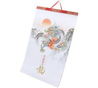 COMPUKAS 2024 Delicate Wall Calendar Dragon Year Hanging Wall Calendar Paper Material Classic Design Easy-to-use for Home and Office