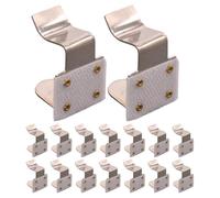 COMPUKAS 20pcs Heavy Duty Metal Tablecloth Clips Iron Sturdy Silver Table Cover Holders Anti-slipping Fixing Clamps for Dining and Outdoor Picnic Tables