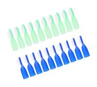 COMPUKAS 20pcs Mini Prison Toothbrush with Soft Finger Toothbrush Design Compact Small Head for Psychiatric Ward Use Anti-self- Safety Blue and Light Green Colors