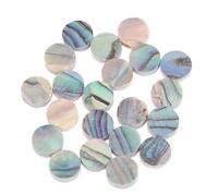 COMPUKAS 20pcs round Abalone Shell Dots Guitar Fingerboard Inlay Stickers for Ukulele and Guitar Decoration Synthetic Material round Shape