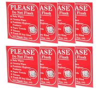 COMPUKAS 24pcs Do Not Flush Warning Stickers Bathroom Adhesive Labels Toilet Reminder Signs for Home and Office Use