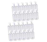 COMPUKAS 24pcs Refillable Travel Bottles for Shampoo Lotion Face Wash Lightweight Containers for Toiletries Portable Storage for Business Trip Outdoor Activities Random Color