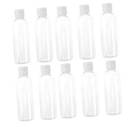 COMPUKAS 25Pcs Travel Cosmetic Bottles Portable Squeeze Type Empty Liquid Containers for Makeup Nail Polish Remover Alcohol Storage Transparent Toiletry Bottles