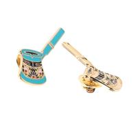 COMPUKAS 2pcs Accessories Enamel Pins Cute Brooch Pins Coffee Pulling Tools Stencils for Lapel Brooch Badge Backs for Women