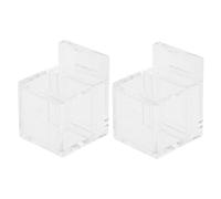 COMPUKAS 2pcs Acrylic Ant Feeding Box and Water Dish for Reptile Tanks Large Capacity Dual-purpose Feeder for Lizards Bearded Dragons Crested Geckos Hermit Crabs Easy to Clean Small Animal