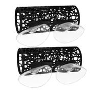 COMPUKAS 2pcs Betta Fish Tunnel Black Mesh Aquarium Decor Safe Hideaway Shelter for Fish and Shrimp Enhances Water Circulation and Tank Aesthetics Compatible with Various Aquarium