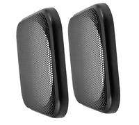 COMPUKAS 2pcs Car Speaker Grills Square Subwoofer Mesh Covers Protective Speaker Grill Mesh for Vehicle Audio System Easy Installation Dustproof Sound Enhancement
