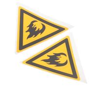 COMPUKAS 2pcs Fire Safety Flammable Hazard Warning Decals 100mm Equilateral Triangle Plastic Signs Small Flammable Cabinet Stickers for Industrial Safety