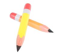 COMPUKAS 2Pcs Giant Inflatable Pencil Balloons Jumbo PVC Crayon Decorations for Birthday Party Classroom Supplies Orange Yellow
