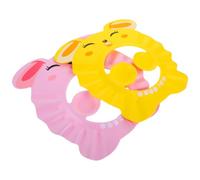 COMPUKAS 2pcs Hair Washing Shield Shower Caps for Infants with Quick Drying Eva Material and Comfortable Fit, Adjustable Size for Water Activities and Swimming