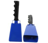 COMPUKAS 2pcs Handheld Cowbells with Comfortable Grip Loud Noise Makers for Sports Events and Football Games Safe Percussion Instruments for Cheering and Outdoor Entertainment