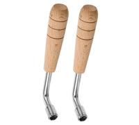 COMPUKAS 2pcs Harp Tuning Wrench Set with Wooden Handle, 7.0mm Hex Key Harp Spanner for Orchestral String Instruments, Piano and Autoharp Repair Tool for Musical Instrument Maintenance