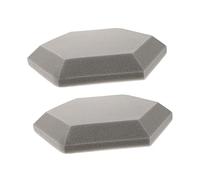 COMPUKAS 2pcs Hexagon Shaped Acoustic Wall Cushions Noise Reduction Soundproofing Mats with Flame-retardant Polymeric Sponge Material for Easy Installation in Recording Studios and Home