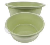 COMPUKAS 2pcs Home Foot Basin Plastic Wash Basins Large Household Simple Multifunctional for Kitchen and Bathroom
