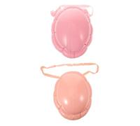 COMPUKAS 2pcs Inflatable Santa Big Belly PVC Fake Pregnant Belly Costume Prop for Christmas Halloween Cosplay Party Lightweight Quick Inflate Deflate