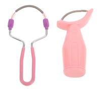 COMPUKAS 2pcs Manual Epilator Facial Hair Remover Portable Hair Removal Device Quick Extraction Sweat Absorption Plastic Tool for Women Face and Lip