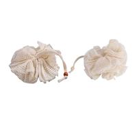 COMPUKAS 2pcs Mesh Bath Flowers Soft Body Scrubber for Shower Loofah Sponge for Men and Women for Daily Bathing Routine Random Color