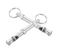 COMPUKAS 2pcs Metal Dog Whistles with Lanyard for Loud Clear Sound Portable Lightweight Pet Training Tool for Puppies and Breeds Like Husky German Shepherd Golden Retriever