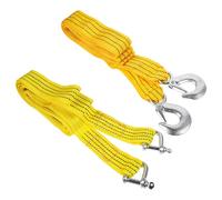 COMPUKAS 2pcs Nylon Tow Rope for Car, Sturdy Fluorescent Emergency Rope to Reduce Vibration, Practical Tool for Safe Towing
