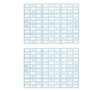 COMPUKAS 2pcs Pet Foot Mats for Rabbit Playpen Plastic Mats Fixed Tabs Suitable for Gerbil Cage and Rabbit Hutch Bedding