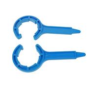 COMPUKAS 2pcs Plastic Bucket Lid Opening Tool for 20l 25l Chemical Drum, Versatile Manual Bucket Opener with Stable Construction, Blue Pail Lid Removal Tool for Industrial Use