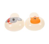 COMPUKAS 2pcs Plastic Toothbrush Protector Caps with Cute Bear Koala Design Travel Toothbrush Cover Clips for Manual Electric Brushes Dustproof Storage for Home Office Outdoor Adventures