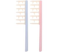 COMPUKAS 2pcs Plastic Wide Tooth Hair Combs Lightweight Detangling Combs for Salon and Home Use Portable Styling Tools for Women
