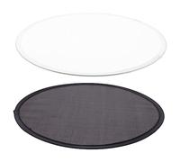 COMPUKAS 2pcs Portable Folding Round Hand Fans Lightweight Summer Cooling Tools Easy to Use and Material for Outdoor Travel and Wedding Party Decor