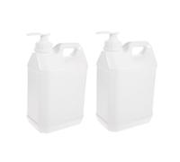 COMPUKAS 2pcs Refillable Pump Bottles for Lotion and Shampoo Leak Containers for Travel and Home Dispenser Presstype Pump for Body Soap and Hand Soap