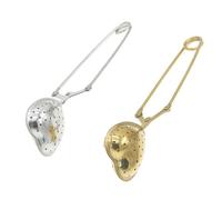 COMPUKAS 2pcs Reusable Heart Shape Tea Strainers Made of Stainless Steel with Handle Fine Mesh Filters for Home and Tea Party Easy to Clean